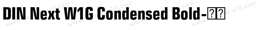 DIN Next W1G Condensed Bold字体转换